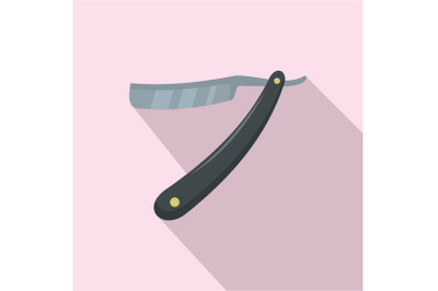 Old type razor icon, flat style