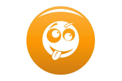 Smile icon vector orange