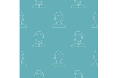 Man avatar pattern vector seamless