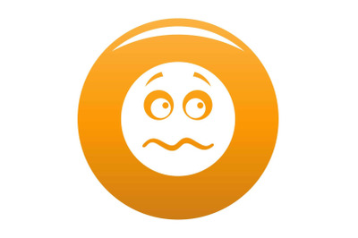 Smile icon vector orange