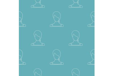 Woman avatar pattern vector seamless