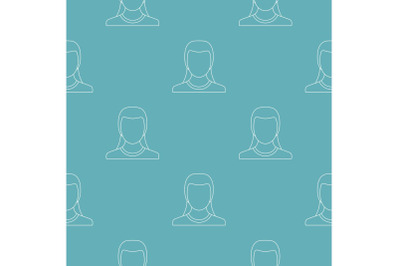 New woman avatar pattern vector seamless