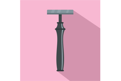 Old fashion razor icon, flat style