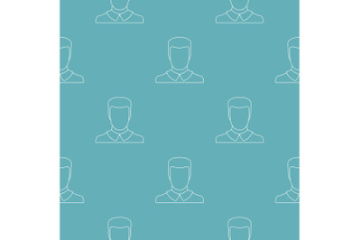 Man avatar pattern vector seamless