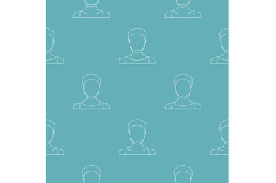 Man avatar pattern vector seamless
