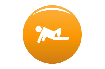Stick figure stickman icon vector orange