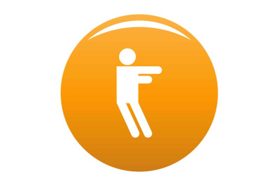 Stick figure stickman icon vector orange
