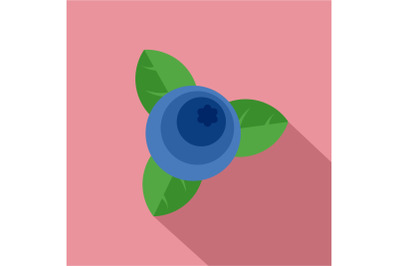 Blueberry icon, flat style
