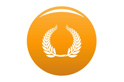 Sport wreath icon vector orange