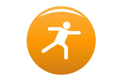 Stick figure stickman icon vector orange
