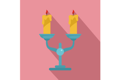 Chandelier icon, flat style