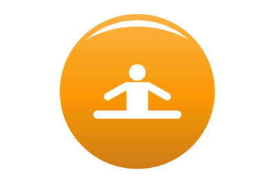 Stick figure stickman icon vector orange