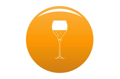 Wine glass icon vector orange