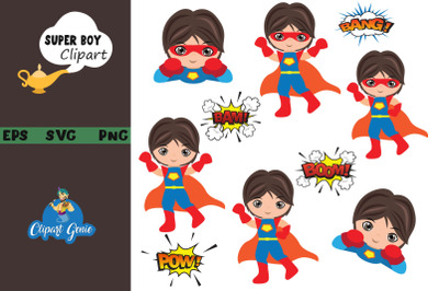 Super boy clipart &amp; SVG