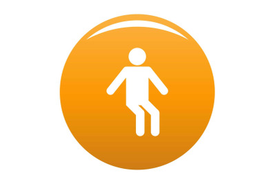 Stick figure stickman icon vector orange
