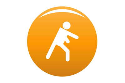 Stick figure stickman icon vector orange
