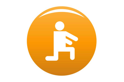 Stick figure stickman icon vector orange