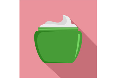 Aloe face cream icon, flat style
