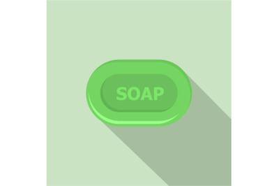 Aloe soap icon, flat style
