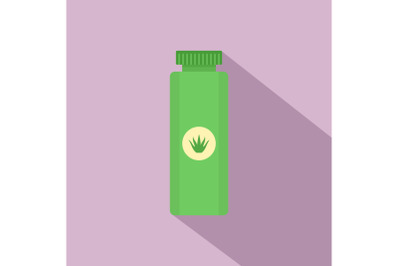 Aloe vera tube icon, flat style
