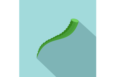 Piece of aloe icon, flat style