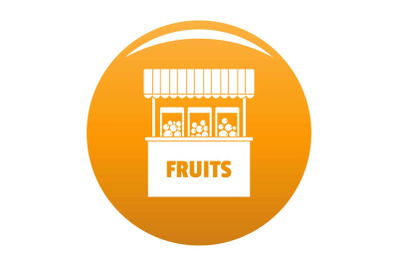 Fruits selling icon vector orange