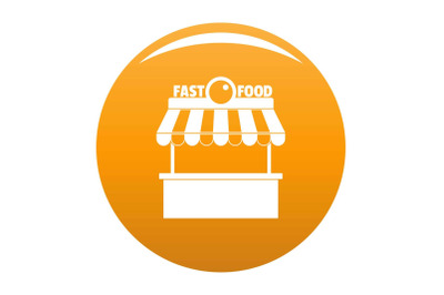 Fast food icon vector orange