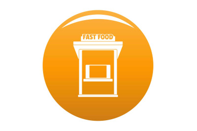 Fast food trade icon vector orange