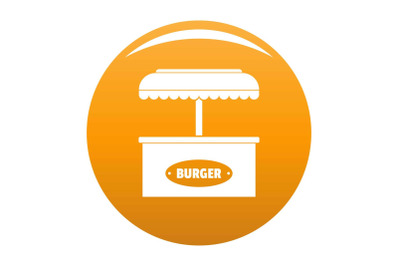 Burger selling icon vector orange