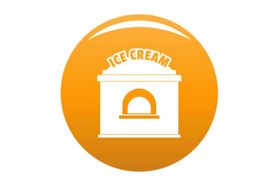 Ice creme trade icon vector orange