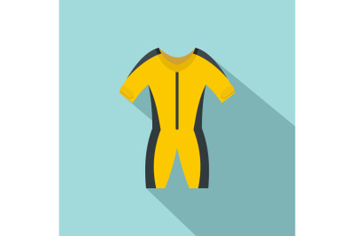 Thermo river clothes icon, flat style