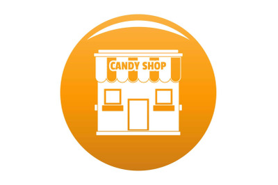 Candy shop icon vector orange