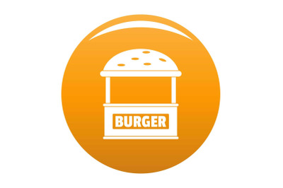 Burger trade icon vector orange