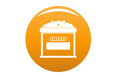 Sweets selling icon vector orange