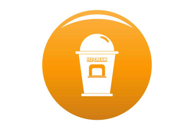 Ice creme trade point icon vector orange