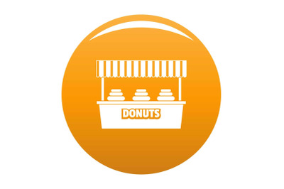 Donuts selling icon vector orange