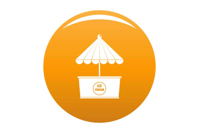 Ice creme icon vector orange