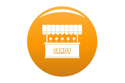 Candy selling icon vector orange