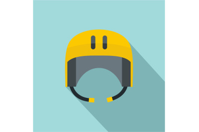 Kayak helmet icon, flat style