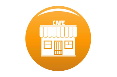 Cafe icon vector orange