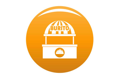 Burito selling icon vector orange