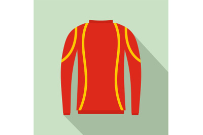 Thermo clothes icon, flat style