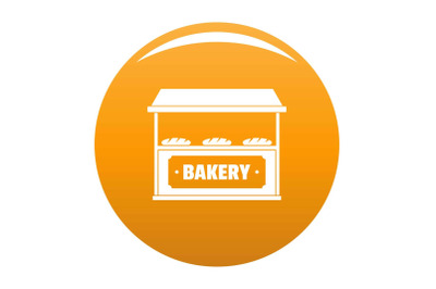 Bakery icon vector orange