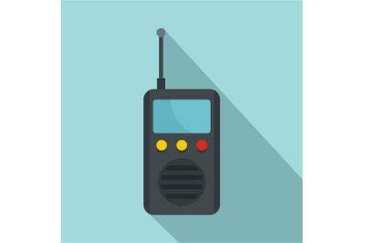 Radio station icon, flat style