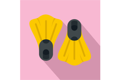 Flippers icon, flat style