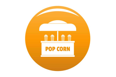 Pop corn selling icon vector orange