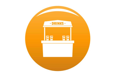 Drinks selling icon vector orange