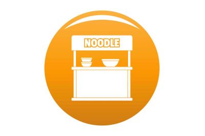 Noodle selling icon vector orange