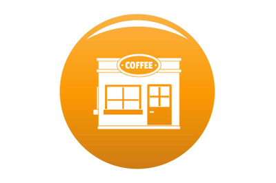 Coffee trade icon vector orange