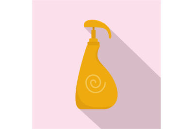 Sun spray icon, flat style
